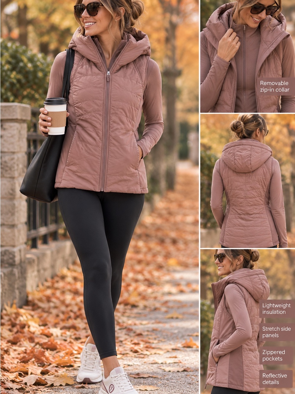 lululemon athletica Another Mile Vest Hooded- Dusty Rose